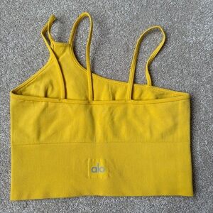 Alo Mustard Asymmetrical Sports Bra